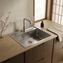 Pure.Sink Luxion RVS spoelbak 51x50 cm Tapwing met kraangatbank PLX5150T-02